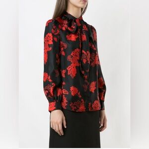NWT Tory Burch Printed Bow Blouse